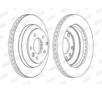 1x Jurid Brake Disc Rear Vented Fits Audi Q7 VW Touareg 03-18