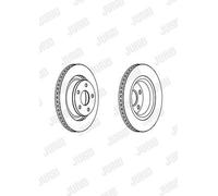 1x Jurid Brake Disc Rear Vented Fits Dodge Nitro 07-10