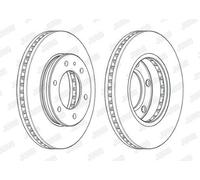 1x Jurid Brake Disc Rear Vented Fits Ford Ranger 11-22