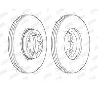 1x Jurid Brake Disc Rear Vented Fits Ford Transit 11-22