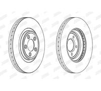 1x Jurid Brake Disc Rear Vented Fits Jaguar S Type XF XJ6 XJ8 XK8 99-15