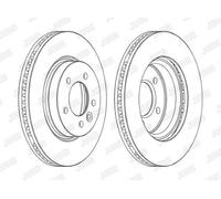 1x Jurid Brake Disc Rear Vented Fits Land Rover Discovery Range Sport 04-10