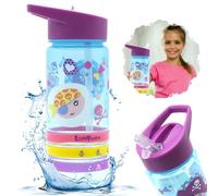 1x Love Pirates Water Bottle with Straw Lid for Kids and Adult 500ml - Perfect for School BPA Free Summer Water Bottle with Silicon Straw, Leak Proof, Travel