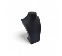 1x Medium Black Leatherette Necklace Bust Display Stand for Chains and Pendants - Jewelry Display Holder for Shops, Counters, Craft Fairs & Exhibitions - Durable, Easy-to-Clean Showcase Bust