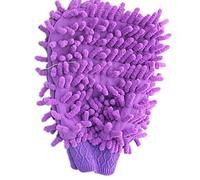1x Microfiber Car Washing Cleaning Glove Wash Mitt Car Care Accessories 19cm x 15cm (Random Colour)