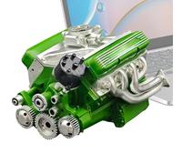 1x Mini V8 Engine - Mini V8 Engine Model Kit | Aesthetic Home Display Decoration For Men Mechanical Enthusias | Educational Experiment | Features Augmented Reality | Realistic Motor Model Building