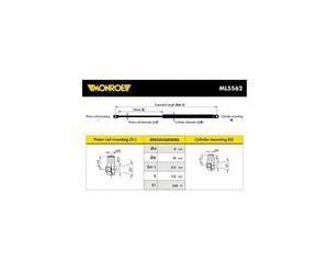 1x Monroe Front Bonnet Gas Spring Lifter Strut Damper Genuine OE Quality