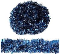 1x Navy Blue Christmas Party Decoration Tinsel, Decoration Holographic Chunky Tinsel, Size-2m