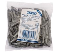 Draper 83432 Pz Type Insert Bits 1/4in No.2 (Bag Of 100) per bag