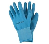 1x Pair Briers Purple Comfi Grip Multi Task Aqua Gardening Gloves Water Resistant Elasticated Cuff Stretch Fit Garden waterproof Gardening Gloves Size M (Aqua)