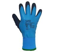 1X Pair Thermal Waterproof Winter Cold Gloves Latex Insulated Safety Work Gloves Winter Cold Freezer Blue (Small)