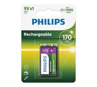 Philips Rechargeable 9V Battery 6HR61 8.4V Nimh Batteries 1BL 170MAH New