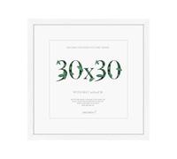 1x Picture Frame 30x30 White Wood.30x30 Photo Frames with 20x20 Mat | 12x12 Photo Frames ,Wood Picture Frames with Plexiglass for Photos 8x8 with Mat or 12x12 without Mat, Wall Mountable
