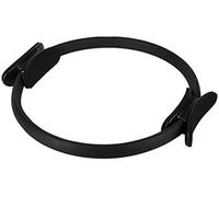 1x Pilates Ring Yoga Fitness Double Handled Exercise Circle Gym Resistance Wheel-Physical therapy and toning thighs Abs and Legs (Black)