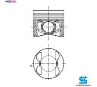 Engine piston for cylinder 1-3 40095630 KOLBENSCHMIDT for MERCEDES-BENZ S-CLASS