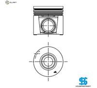 Piston 84mm Length 38mm Recess ⌀ Fits Fiat Ducato Iveco Daily KOLBENSCHMIDT