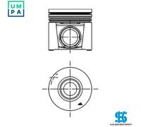 Piston 84mm Length 38mm Recess ⌀ Fits Fiat Ducato Iveco Daily KOLBENSCHMIDT
