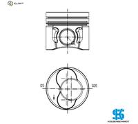 Piston KOLBENSCHMIDT 40421600 for VW GOLF V (1K1) 1.9 2003-2008