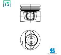 Piston 68.5mm Length Fits VW Crafter 30-35 Crafter 30-50 KOLBENSCHMIDT 40715620