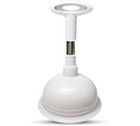 1X Powerful Suction Drain Plunger for Sinks, Bathrooms, Kitchens, Baths & Shower Drains - Soft Silicone Anti-Tear Drain Plunger Cleaner for Lawn,16cm Large Cup & Handle - Drain Unblocker (1, White)