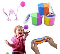 1x Random Bouncing Putty for Kids, 2-Tone Colour Slime Ball in Container, Fun Sensory Toy for Boys & Girls, Bouncy Putty Party Favour, Stress Relief Toy for Kids 5+ Years