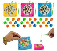 1x Random Colour Magnetic Fishing Game for Kids 5+, 10cm Board, Educational Toy, Hand-Eye Coordination, Fine Motor Skills, Summer Bath Gift