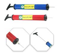 1x Random Dual-Action Ball Pump, 25.5cm Handheld Inflatable Pump with Needle Adapters & Flexible Hose, Lightweight & Portable Fast Inflation Pump for Football, Basketball & Sports Balls
