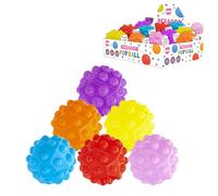 1x Random Stress Relief Fidget Ball - Push Pop Bubble Toys for Kids & Adults, Sensory Pop It Balls, Anxiety Aid, Bright Colours, 6cm