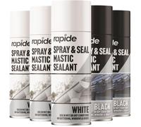 1x Rapide Spray & Seal Mastic Sealant 400ml - Flexible Waterproof Sealant Spray for Cracks, Leaks & Repairs - Heavy Duty Protective Coating for Roofs, Gutters, Pipes Surfaces (White - 3183)