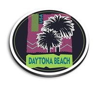 1x Round MDF Magnet 6cm - Daytona Beach USA Palm Vacation - Fridge Locker Office Whiteboard Toolbox #59266