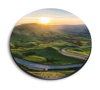 1x Round MDF Magnet 6cm - Mam Tor Peak District Winding Road UK - Fridge Locker Office Whiteboard Toolbox #51407