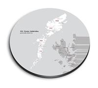 1x Round MDF Magnet 6cm - Outer Hebrides District - Fridge Locker Office Whiteboard Toolbox #55581