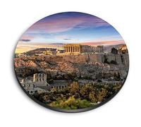1x Round MDF Magnet 6cm - Parthenon Temple Acropolis Athens Greece - Fridge Locker Office Whiteboard Toolbox #53124