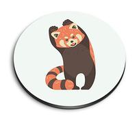 1x Round MDF Magnet 6cm - Red Panda Animals Bear Pattern - Fridge Locker Office Whiteboard Toolbox #170844