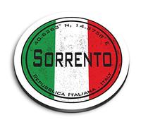 1x Round MDF Magnet 6cm - Sorrento Italy Flag Circle - Fridge Locker Office Whiteboard Toolbox #59448