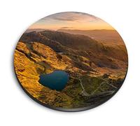 1x Round MDF Magnet 6cm - Sunrise The Old Man of Coniston English - Fridge Locker Office Whiteboard Toolbox #52183