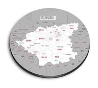 1x Round MDF Magnet 6cm - Swindon District - Fridge Locker Office Whiteboard Toolbox #55607