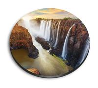 1x Round MDF Magnet 6cm - Victoria Falls in Zambia and Zimbabwe - Fridge Locker Office Whiteboard Toolbox #52356