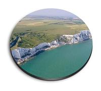 1x Round MDF Magnet 6cm - White Cliffs of Dover England UK - Fridge Locker Office Whiteboard Toolbox #52446