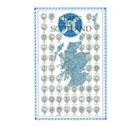 1x Scottish Cotton Tea Towel pack - 48x76 cm - Clans of Scotland Design - Traditional Scotland Heritage Tea towels for Kitchen - Mothers Day, Burns Supper, Christmas, Special occasions