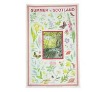 1x Scottish Cotton Tea Towel pack - 48x76 cm - Summer Design - Traditional Scotland Heritage Tea towels for Kitchen - Mothers Day, Burns Supper, Christmas, Special occasions