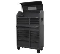 1x Sealey 17 Drawer Tool Chest Combination Soft Close Drawers With Power Bar