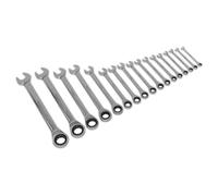 Sealey S01156 Siegen Combination Ratchet Spanner Set 17pc