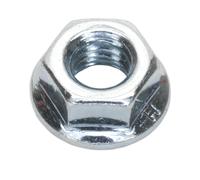 1x Sealey Flange Nut Serrated M8 Zinc DIN 6923 Pack Of 100 - FN8