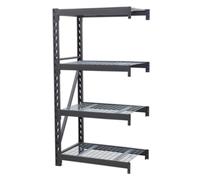 Sealey AP6372E Heavy-Duty Racking Extension Pack With 4 Mesh Shelves 640Kg Capacity Per Level