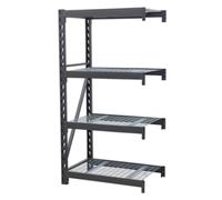 Sealey AP6372E Heavy-Duty Racking Extension Pack with 4 Mesh Shelves 640kg Capac