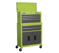 Sealey AP2200BBHV American PRO Topchest & Rollcab Combination 6 Drawer - Green/G