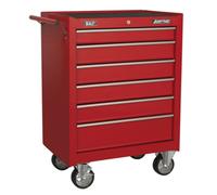 Sealey Roller Cabinet AP226 American Pro 6-Drawer - Ball-Bearing Slides - Red
