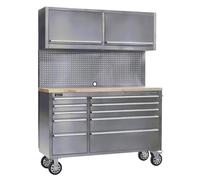 Sealey AP5520SS Mobile Stainless Steel Tool Cab 10 Drawer Backboar...