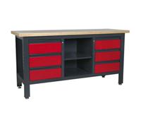 Sealey Workstation With 6 Drawers & Open Storage
